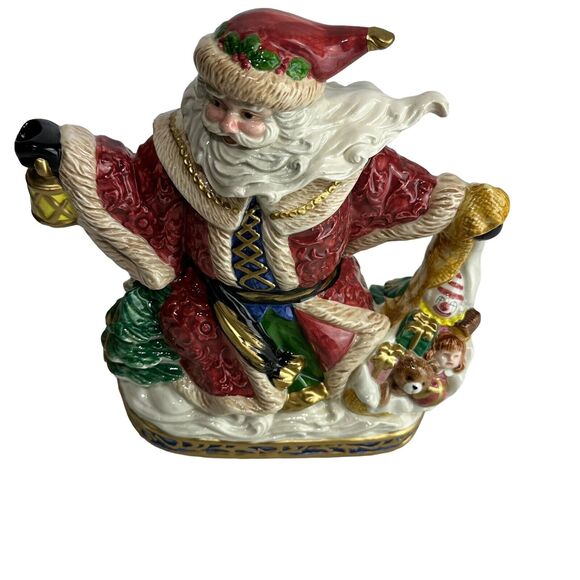 Fitz & Floyd Omnibus Collection1994 Renaissance Santa 2.25 Qt Christmas Pitcher - Picture 9 of 14